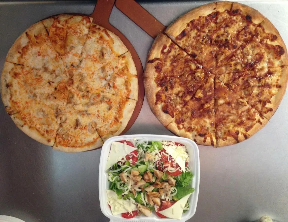 Grilled Chicken Options Buffalo Chicken Pizza Barbecue Chicken Pizza Chicken Salad